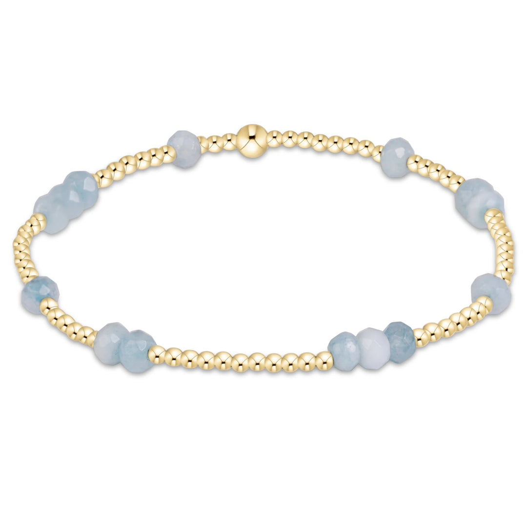 hope unwritten gemstone 4mm bracelet - aquamarine