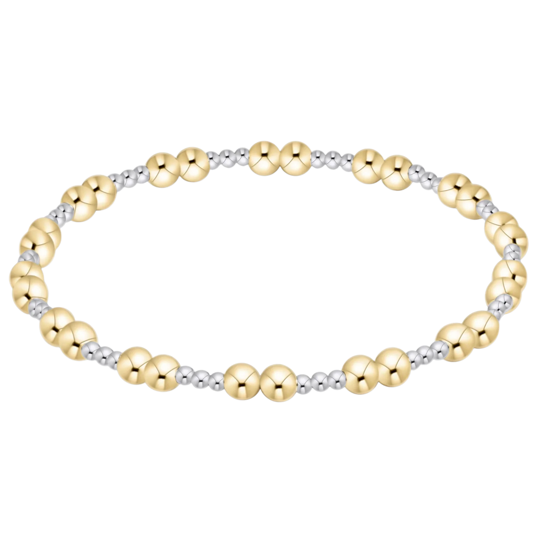 together mixed metal 4mm bracelet Extends