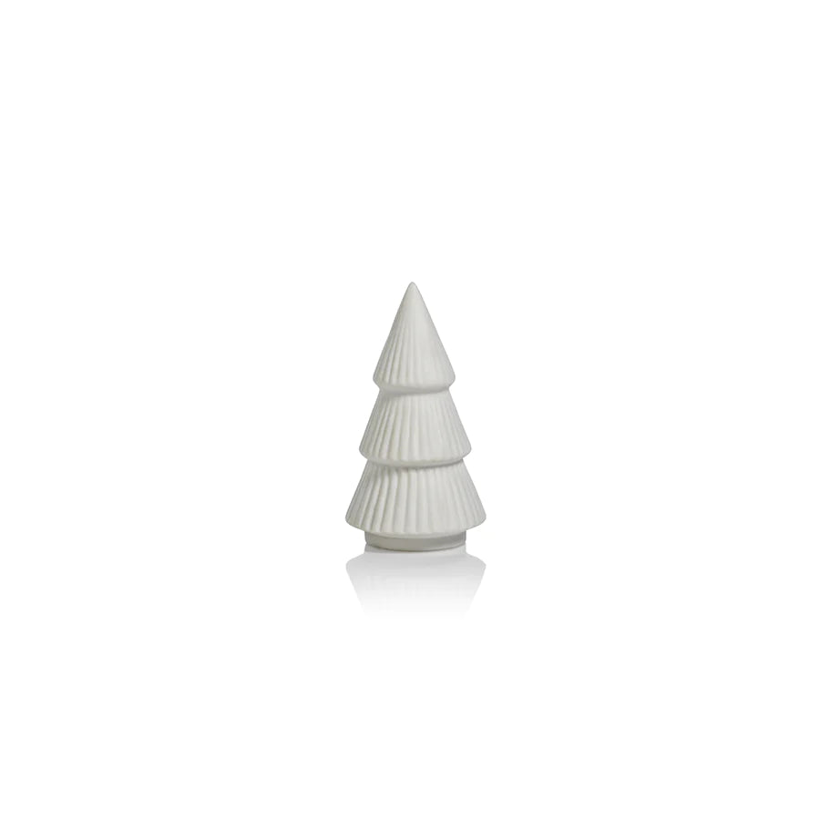 Ceramic Holiday Tree - Matte White 6.75"