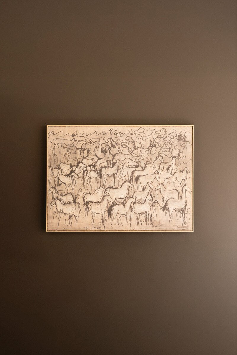 Framed 1000 Horses Print