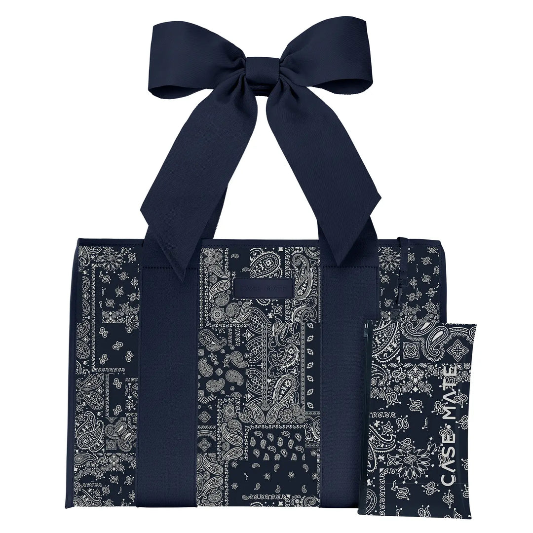 Case-Mate Navy Bandana Bow Jelly Tote Bag