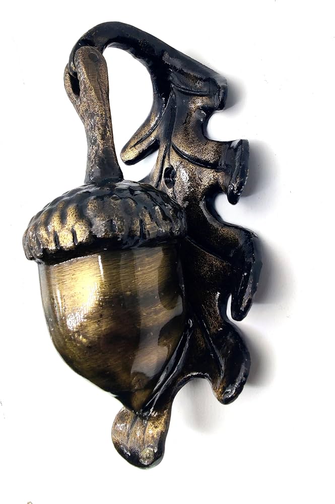 Cast iron leaf & acorn shaped door knocker