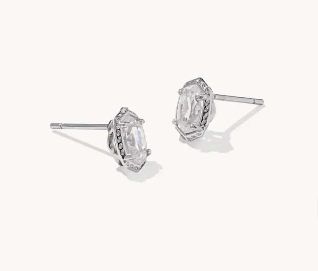 Mini Ellie Luxe Silver Stud Earrings