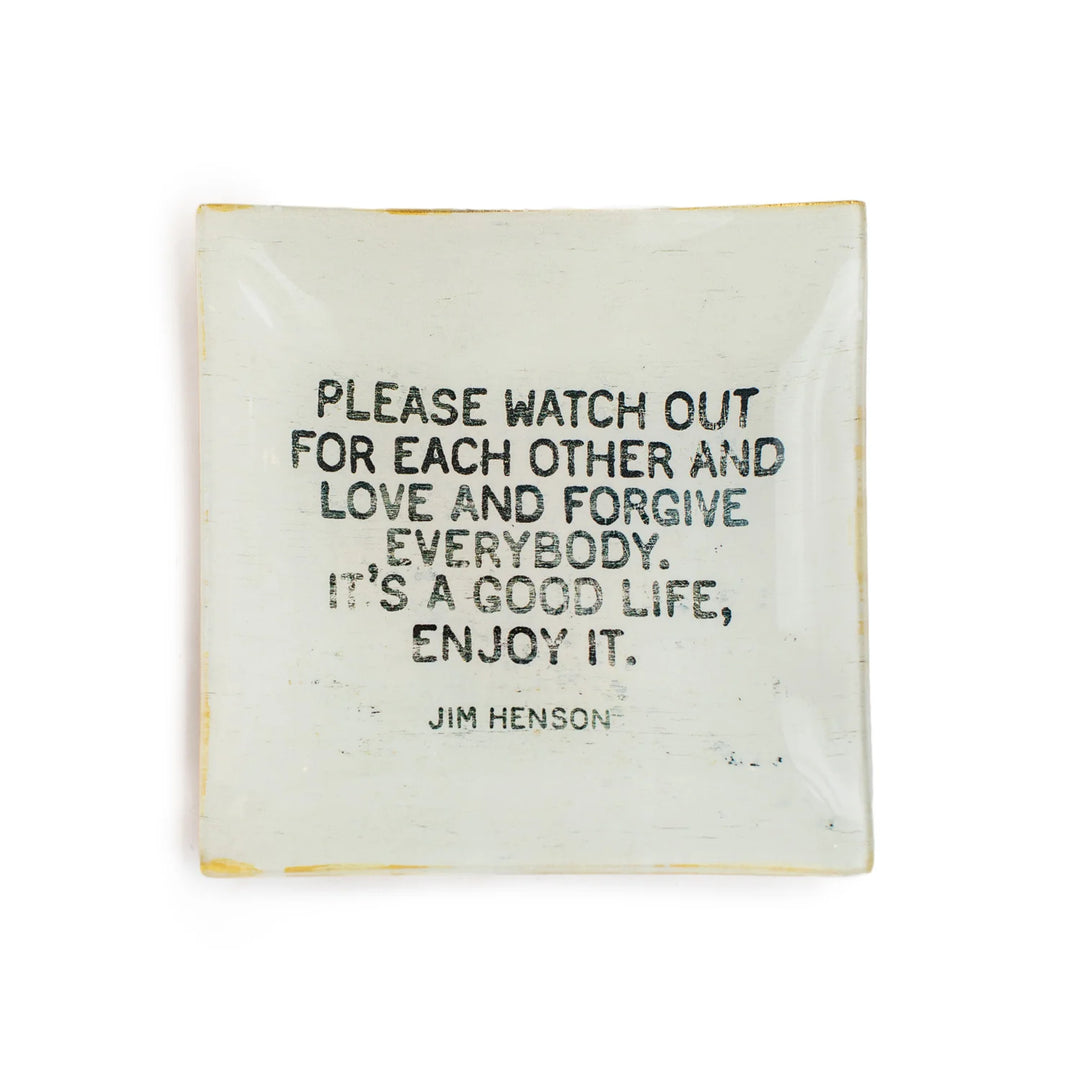 Jim Henson Square Decoupage Plate 6" x 6"