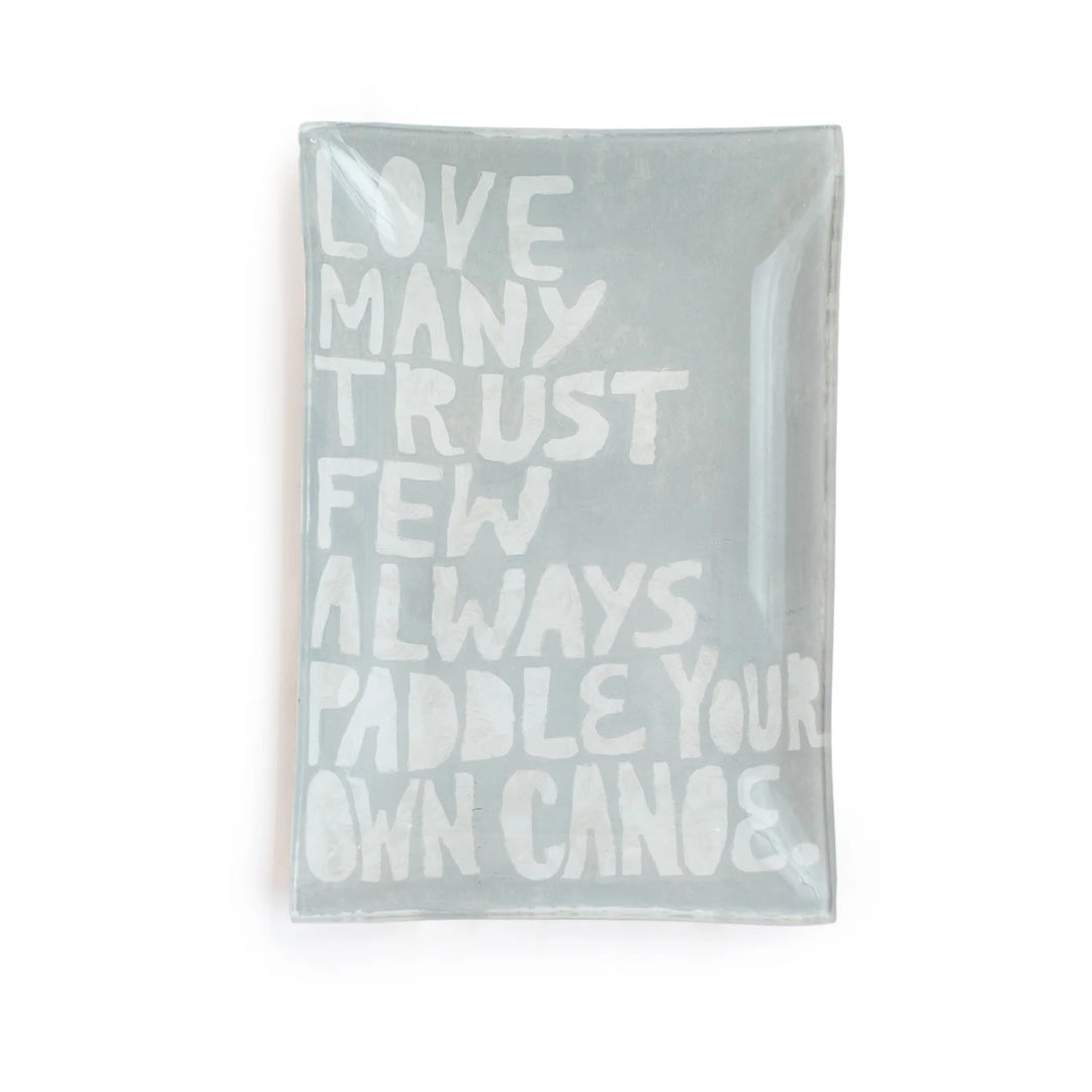 Paddle Your Own Canoe Large Rectangle Decoupage Plate Regular price