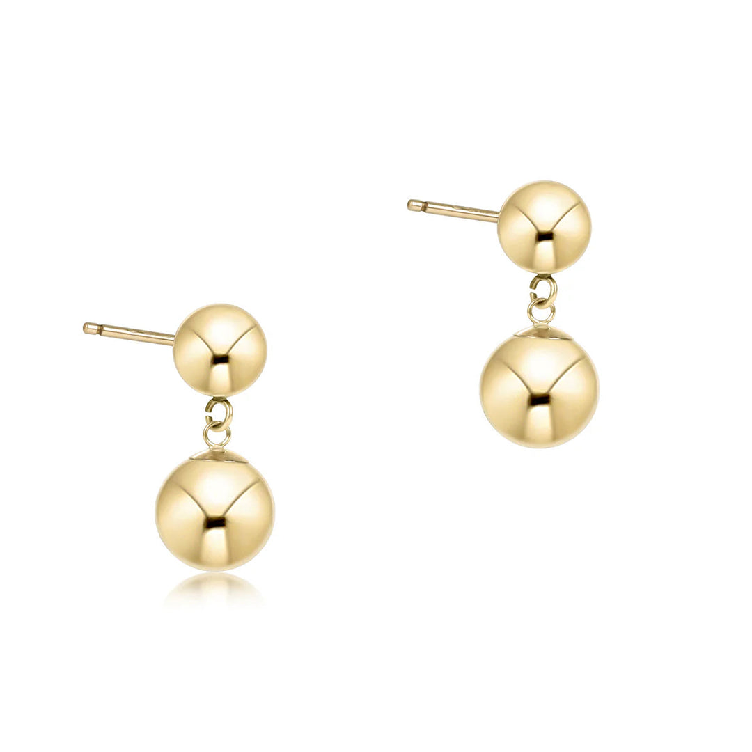 Classic 8mm Ball Drop Stud - Gold