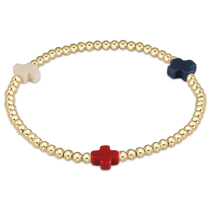 Signature Gold Cross 3mm Firecracker