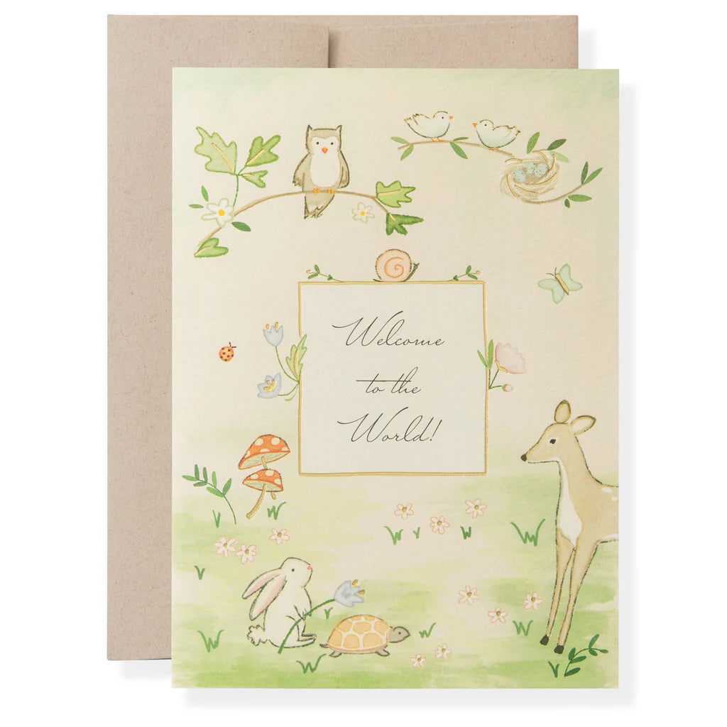 WOODLAND BABY GREETING CARD