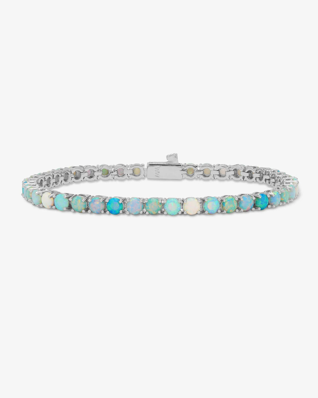 Grand Heiress Ombré Tennis Bracelet Silver|Blue Opal Ombré