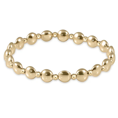 Honesty Gold Grateful Pattern Bead Bracelet