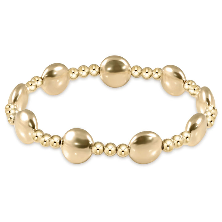 Honesty Gold Sincerity Pattern Bead Bracelet