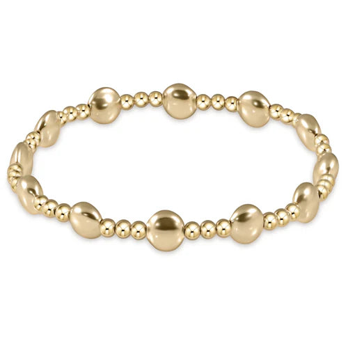 Honesty Gold Sincerity Pattern Bead Bracelet