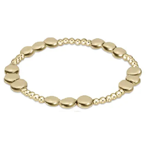 Honesty Joy Pattern Bead Bracelet - Gold