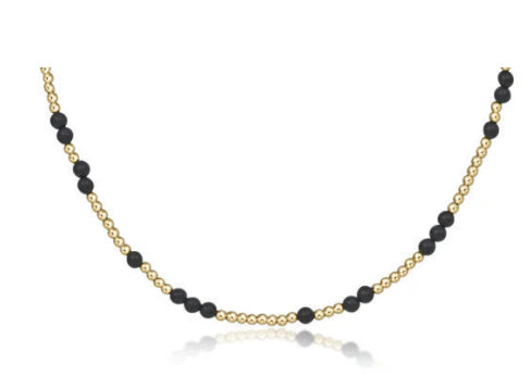 Hope Unwritten Gemstone-Matte Onyx Choker