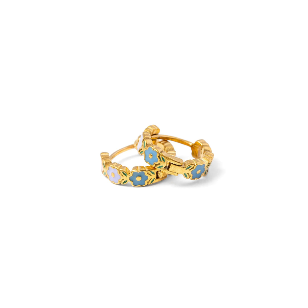Flower Hoop earrings