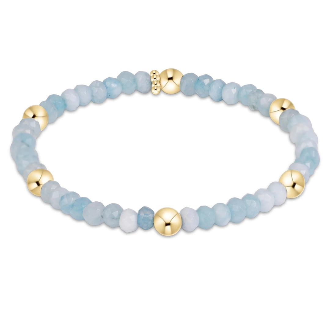 Presence Gemstone 4mm bracelet- Aquamarine