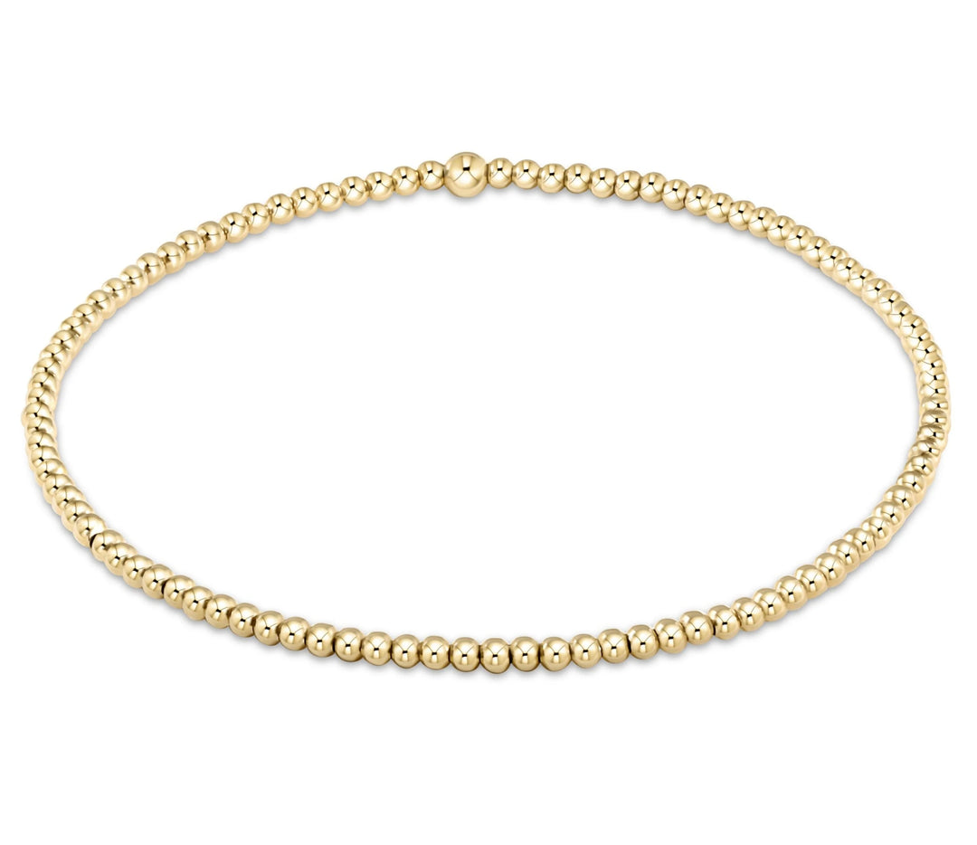 Classic Gold 2mm Bead Bracelet