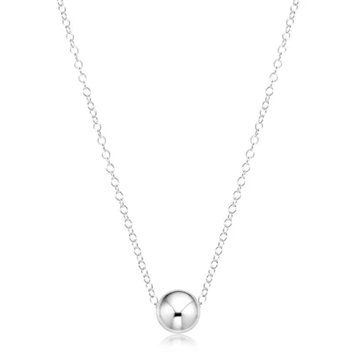 16" necklace sterling - classic 8mm sterling