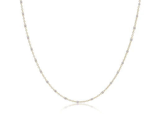 15" Choker Simplicity Chain Gold-2mm Pearl