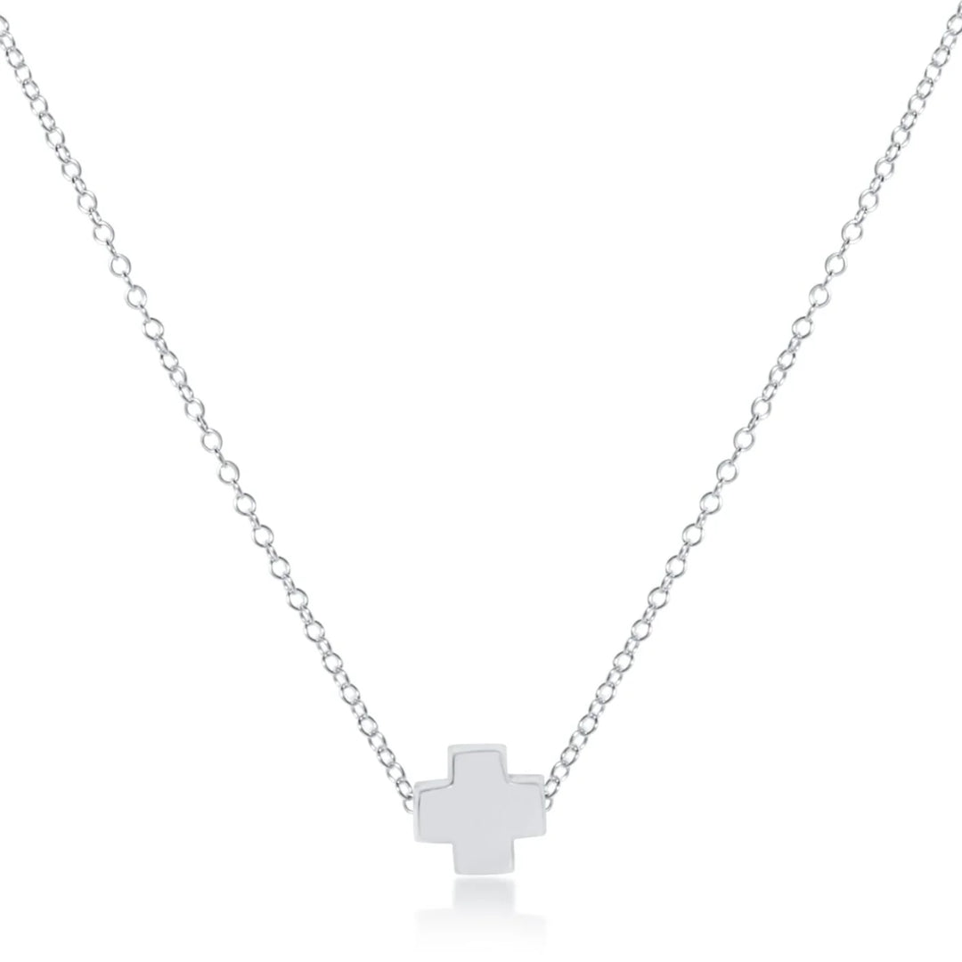 16" necklace sterling - signature cross sterling