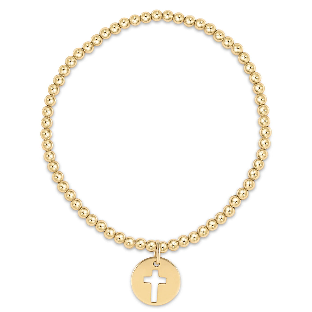 Classic Gold Bead Bracelet - Blessed Disc