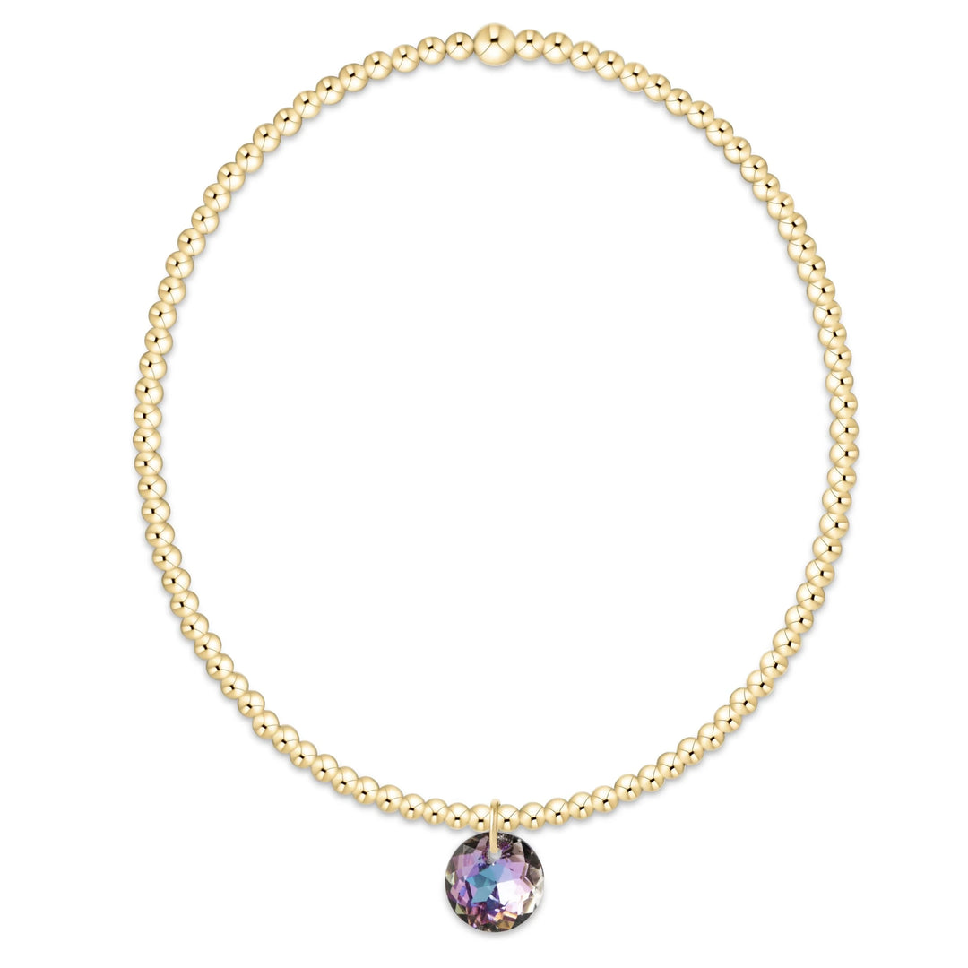 classic gold bracelet - reflection small charm - 06