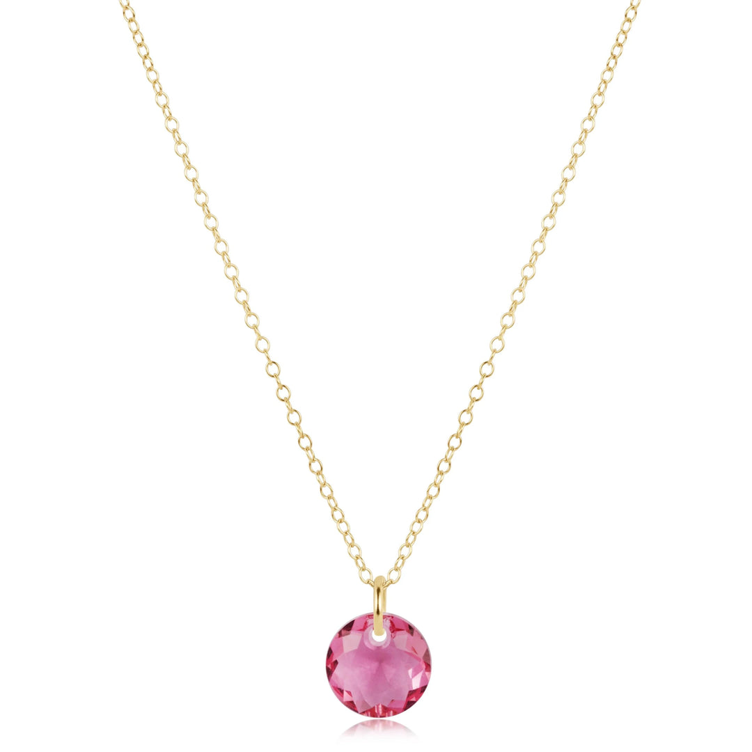 16" necklace gold - reflection small charm - 10