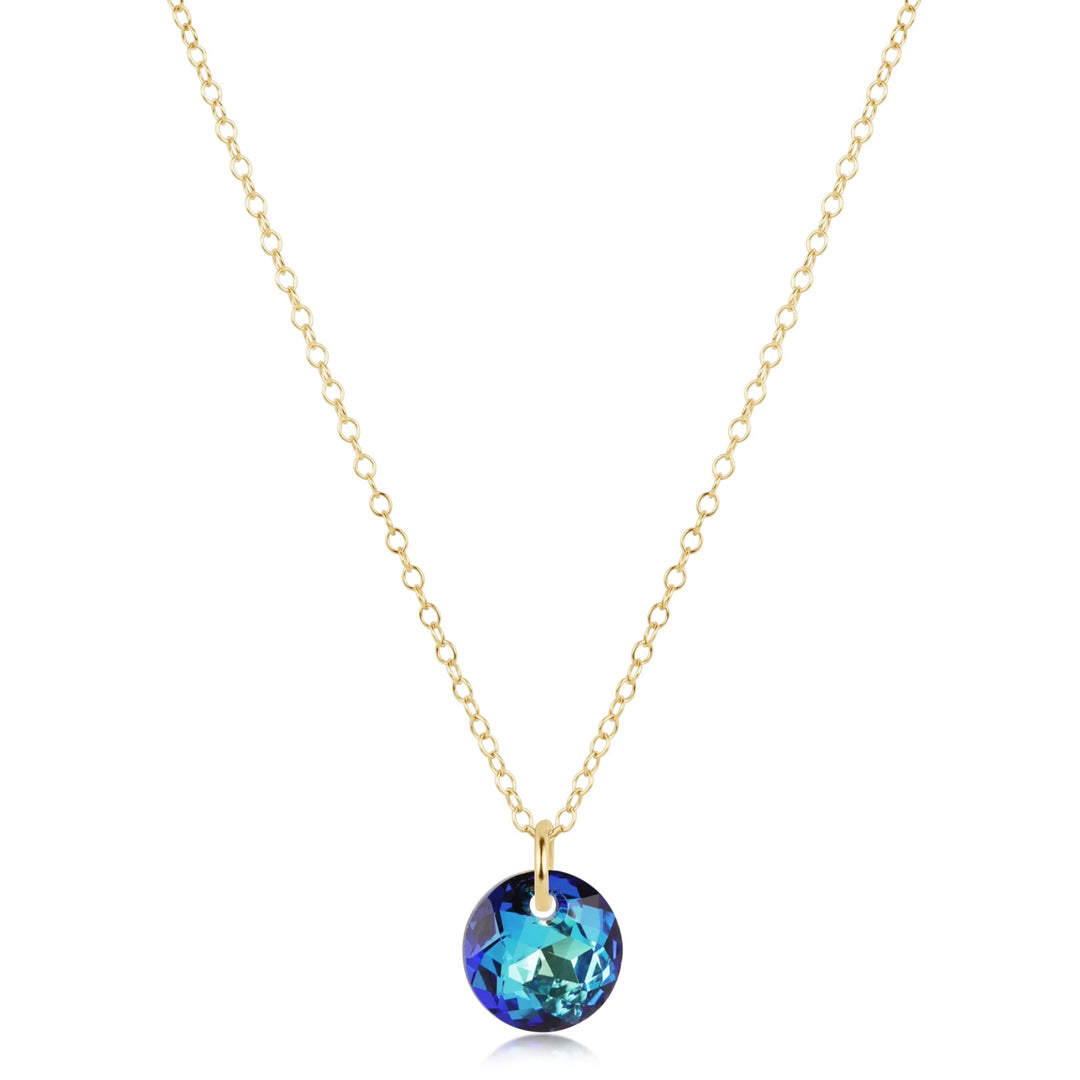 16" necklace gold - reflection small charm - 12
