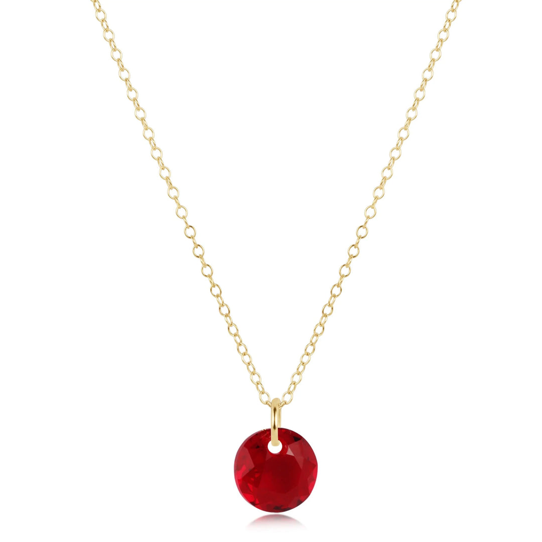 16" necklace gold - reflection small charm - 01
