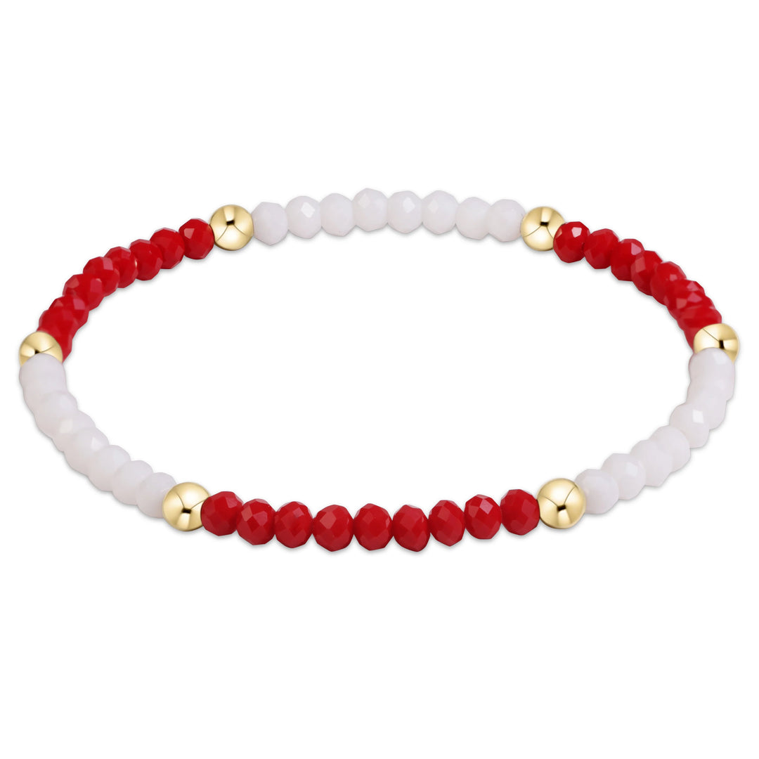 Neshannock Lancers Game Day flirty presence bracelet - red - white