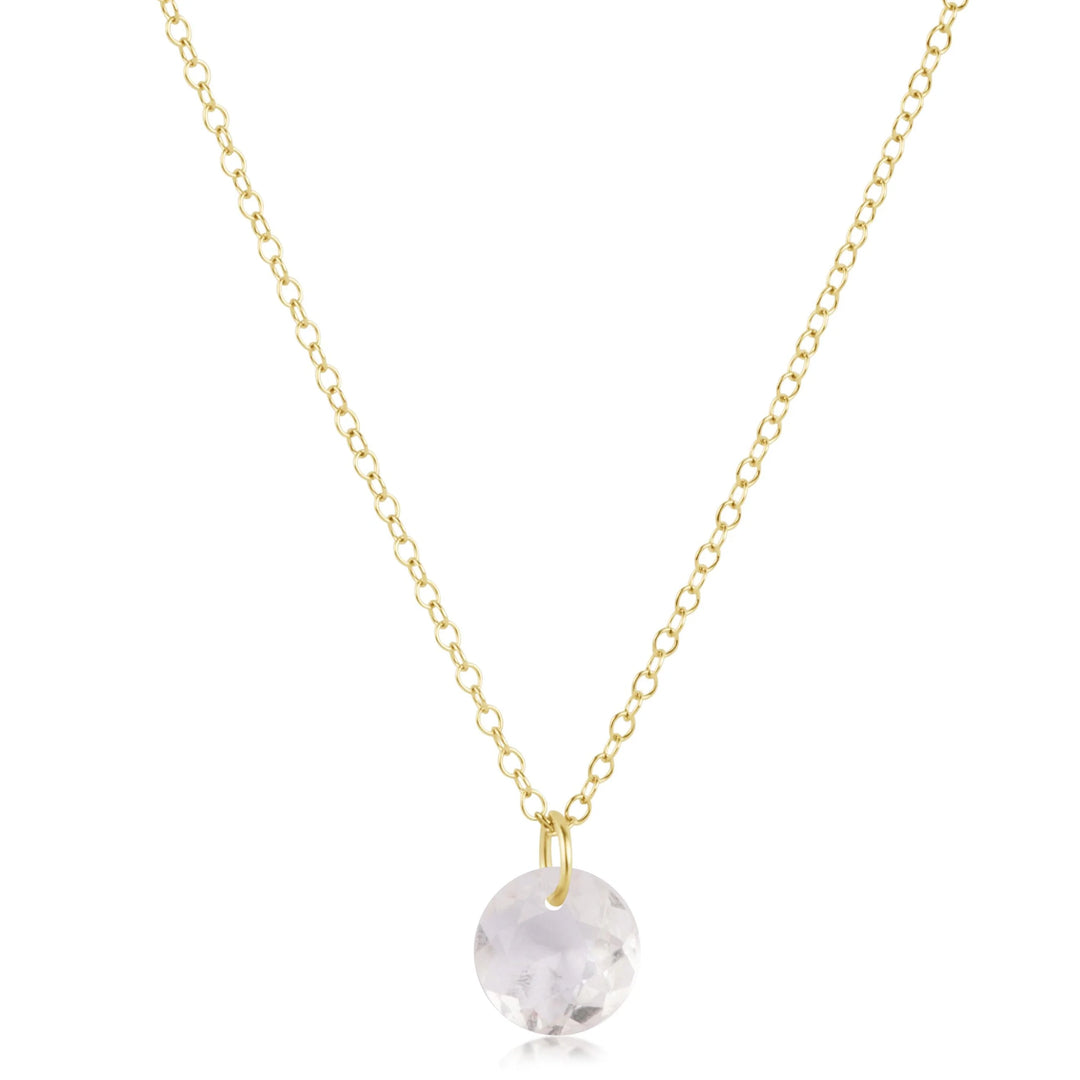 16" necklace gold - reflection small charm - 04
