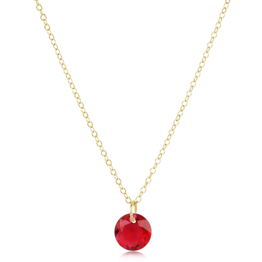 16" necklace gold - reflection small charm - 07