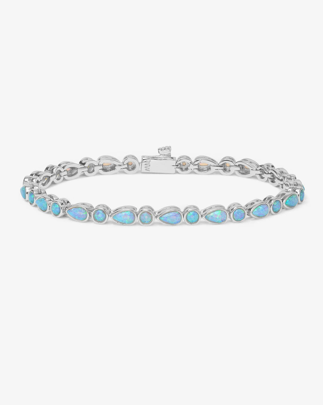 Isla Tennis Bracelet Silver|Blue Opal