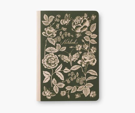 English Rose Stitched Notebook Set of 3