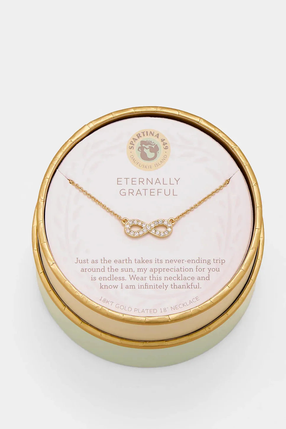 SPARTINA 449: SEA LA VIE NECKLACE 18“ ETERNALLY GRATEFUL/INFINITY GOLD