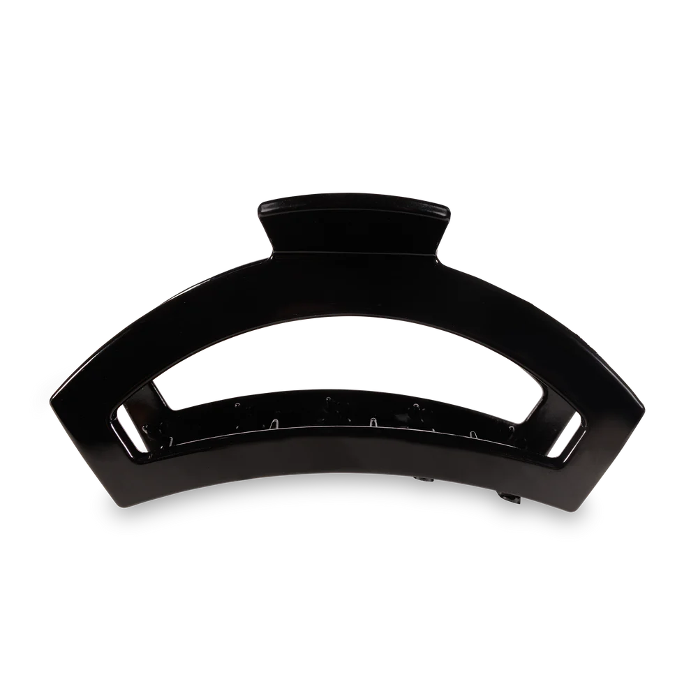 Open Jet Black Large Claw Hair Clip