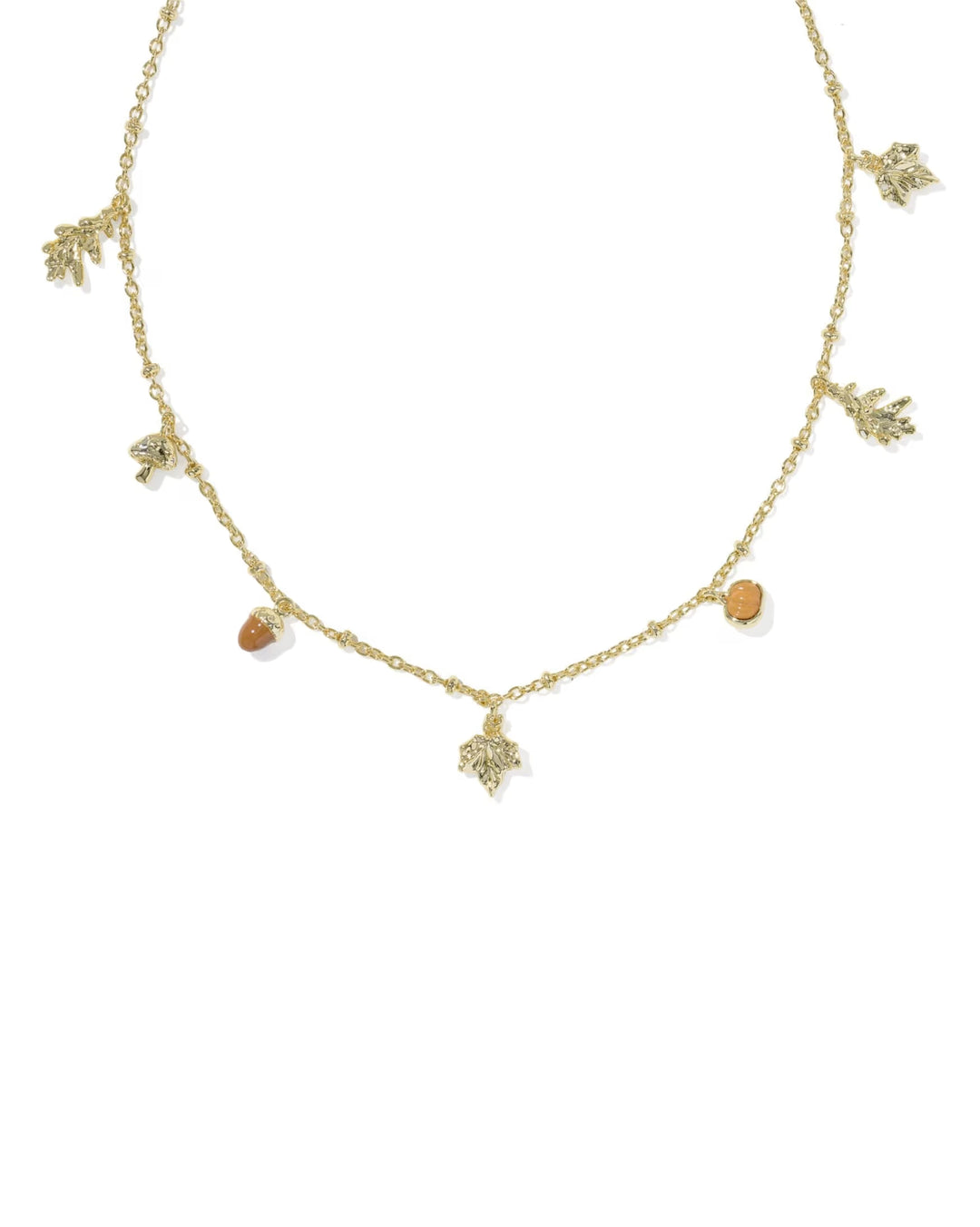 Autumn Gold Charm Necklace