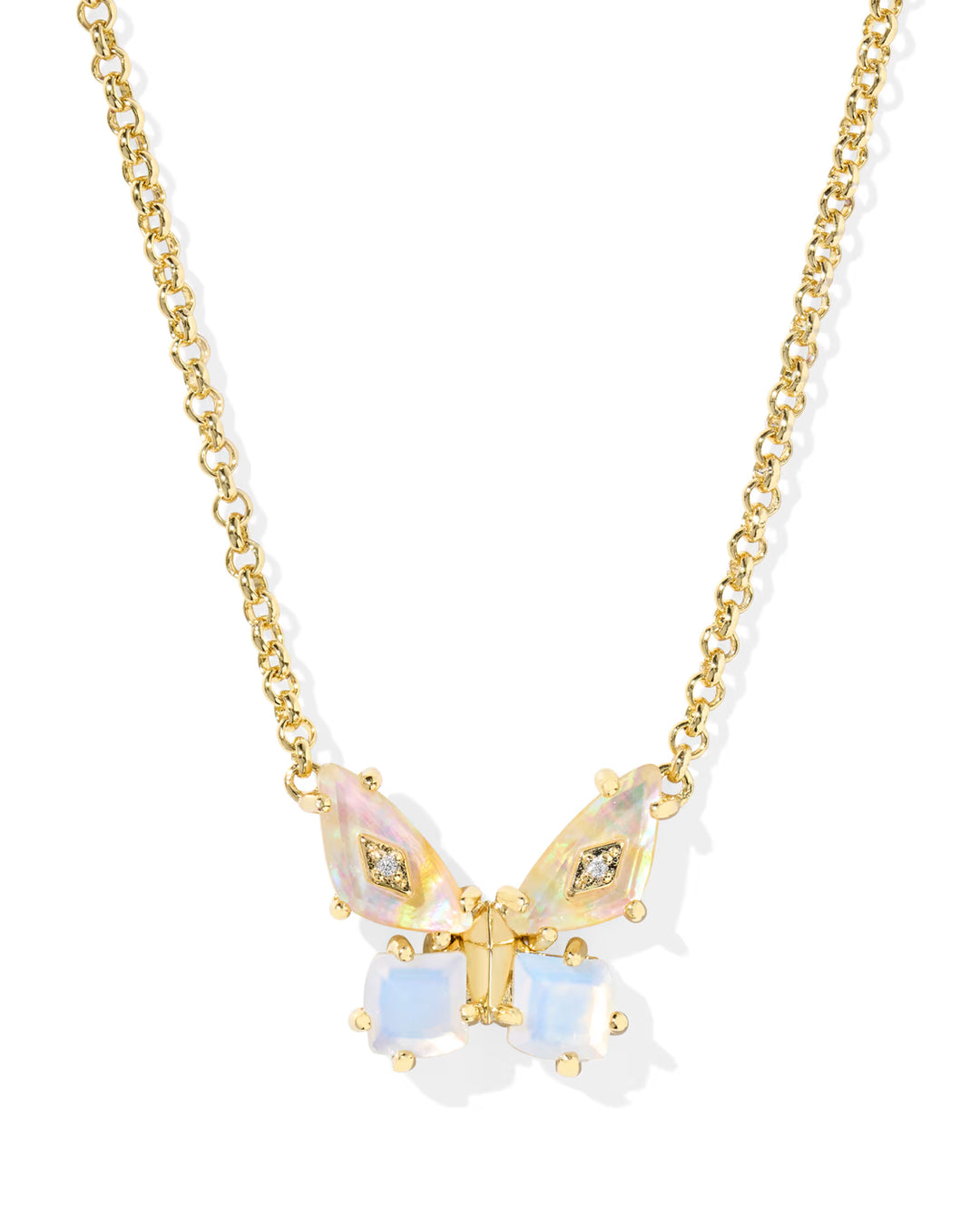 Bianca Butterfly Gold Short Pendant Necklace