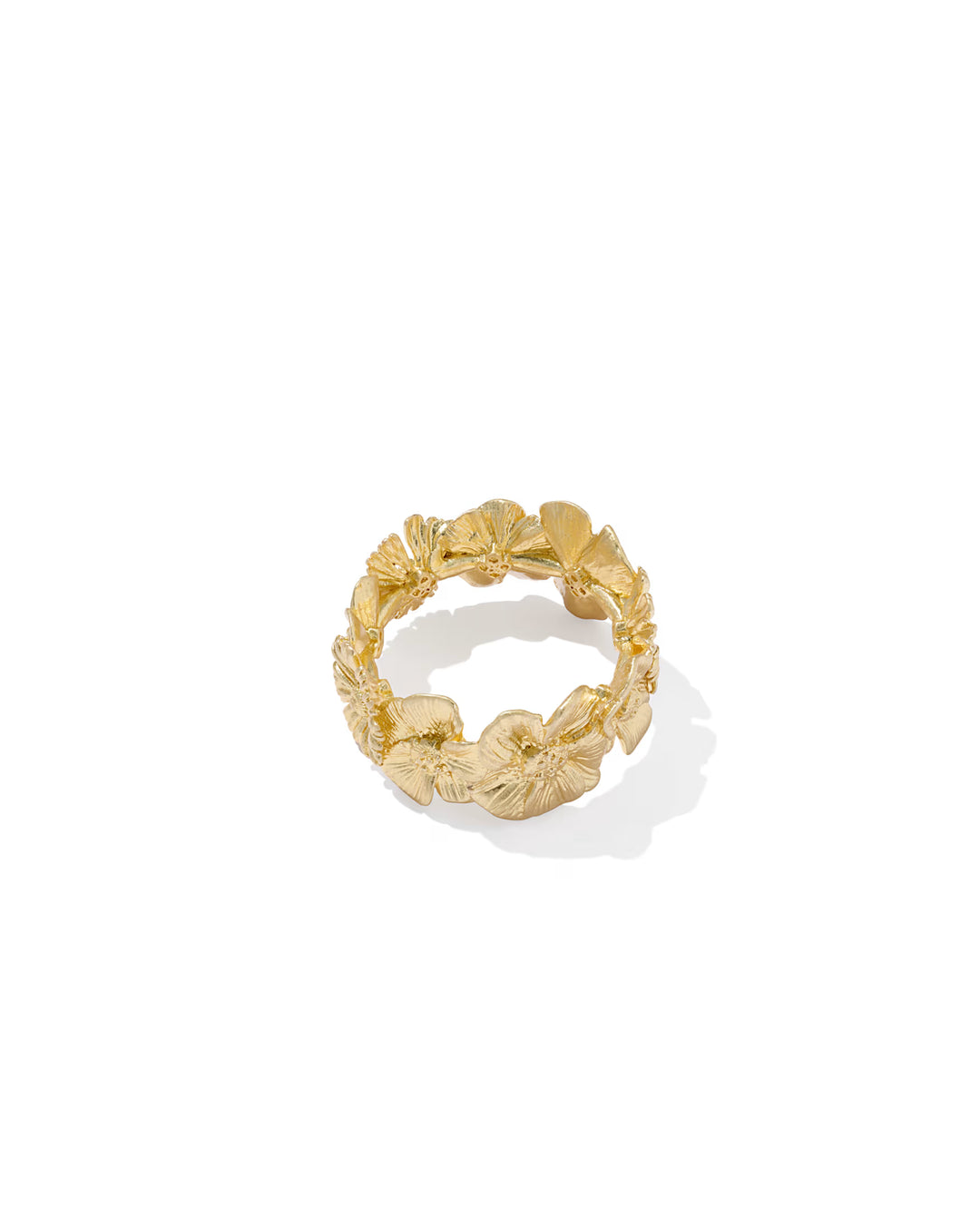 Cailey Flower Gold Band Ring