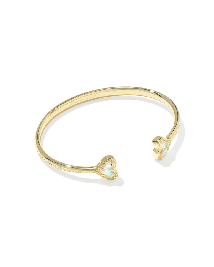 Framed Ari Heart Gold Cuff Bracelet