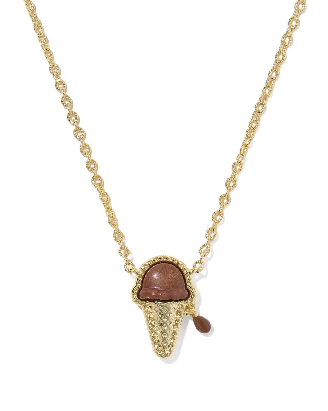 Ice Cream Gold Short Pendant Necklace