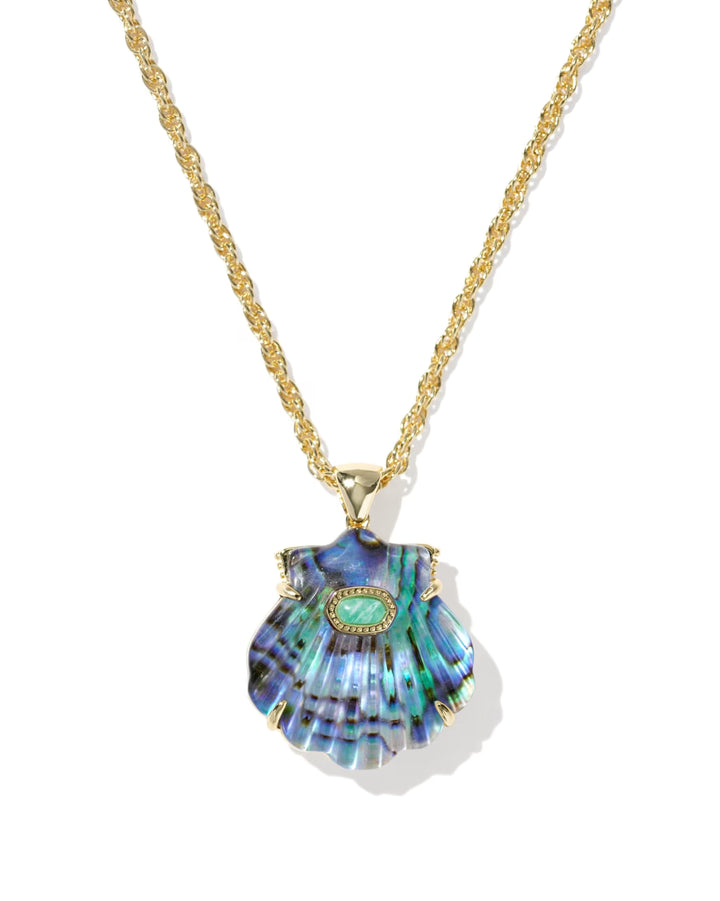 Lucia Shell Gold Short Pendant Necklace