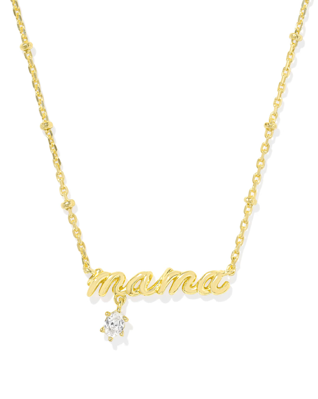 Mama Crystal Short Pendant Necklace