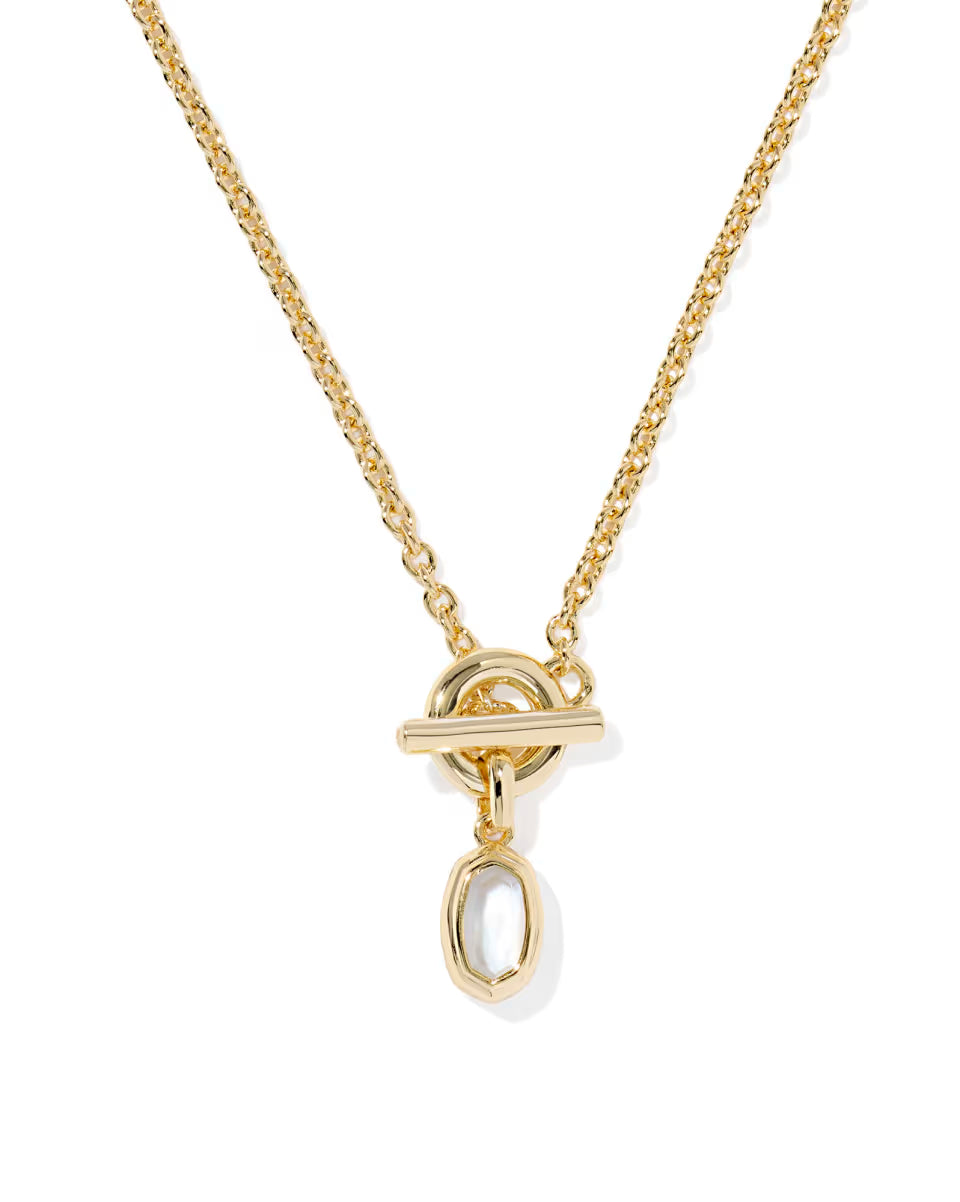 Mini Elisa Toggle Gold Short Pendant Necklace