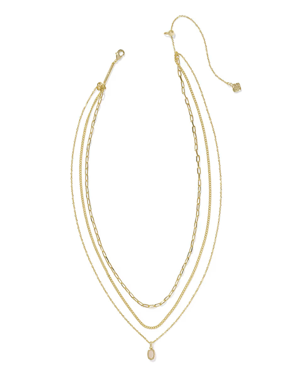 Mini Elisa Gold Triple Strand Necklace