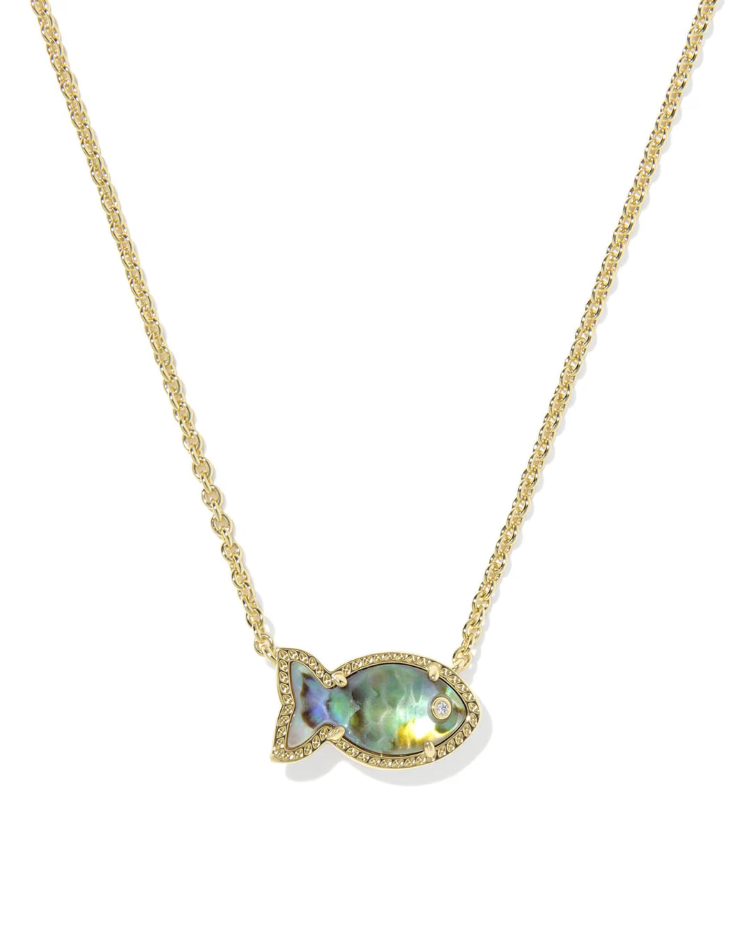 Parker Fish Gold Short Pendant Necklace