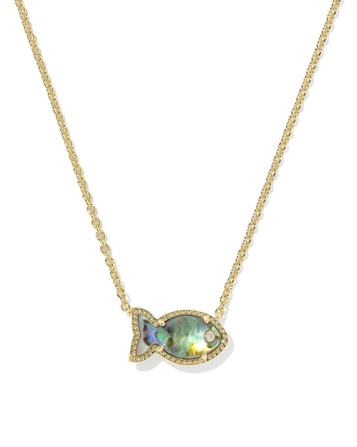 Parker Fish Gold Short Pendant Necklace