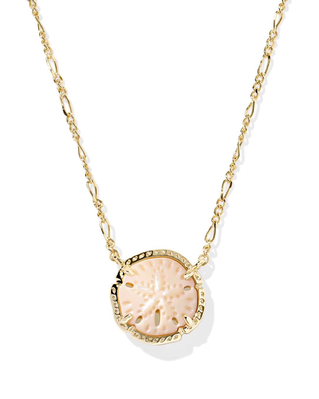 Sand Dollar Gold Short Pendant Necklace