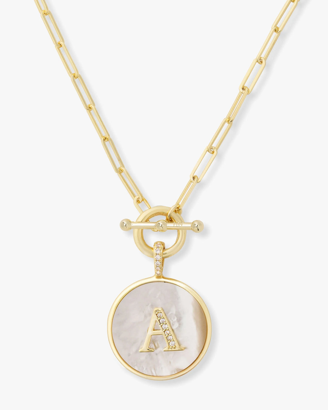 Love Letters Medallion Necklace Gold Sale price A