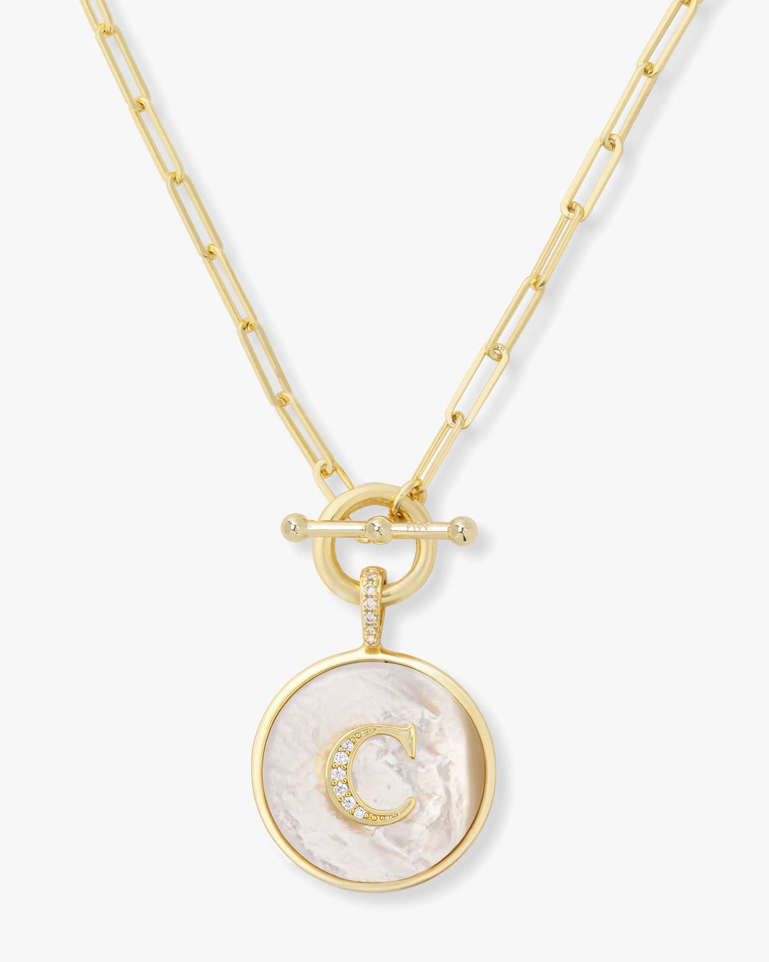 Love Letters Medallion Necklace Gold C
